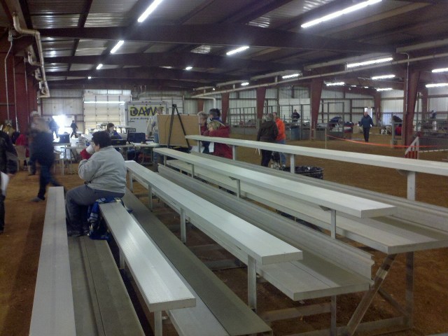 A giant indoor arena, designed for horse and cow events.