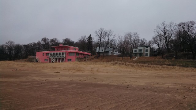 These houses were brought over from the site of the 1938 (?) World's Fair. Cute little Art Deco styled places.