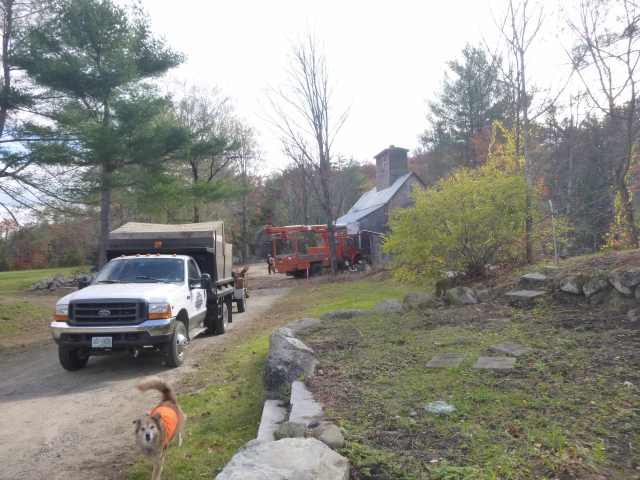 When we got there, the guys were already at work.