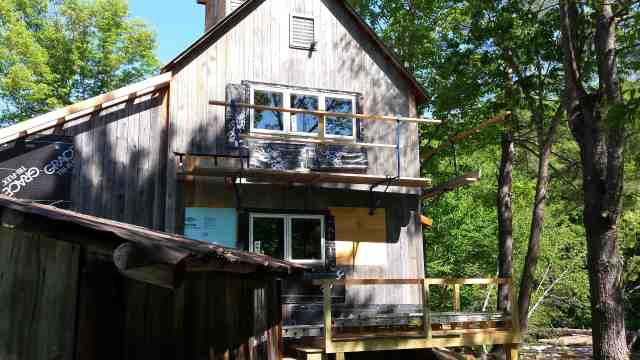 The west side of the house, last to get new windows.
