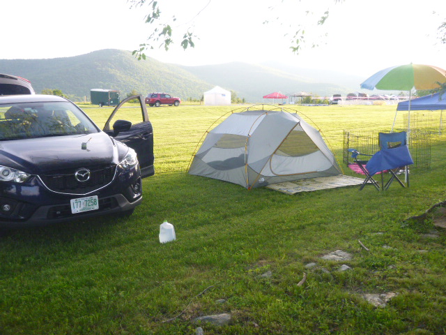 Home sweet home for three nights, only one of them rainy. And it stayed nice and dry!