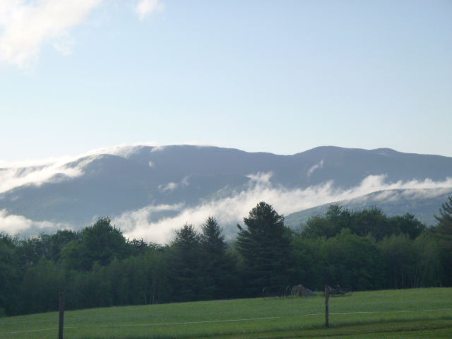 Mist on the mountains.