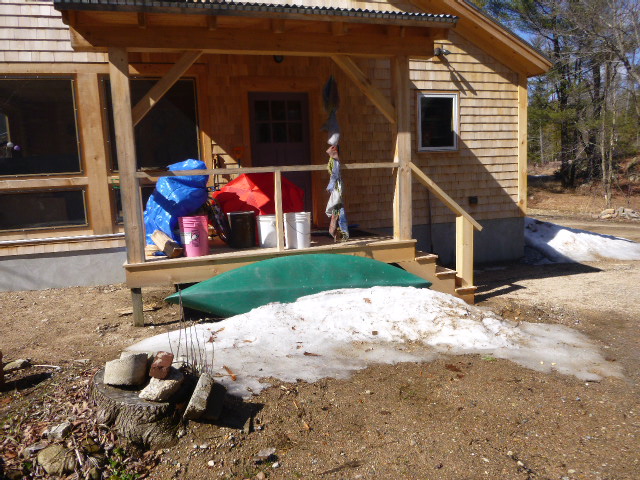 The yard is a bit of a mess, I moved in just days before it started to snow, and I had happily forgotten the yard for the last couple months.